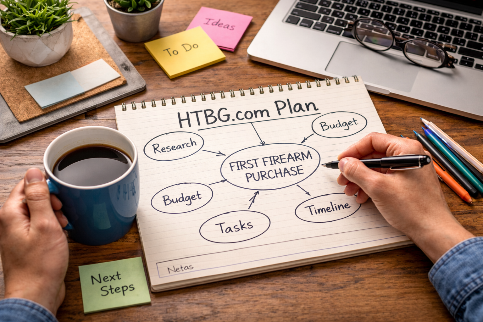 Group of people learning about a handgun at an outdoor shooting range
